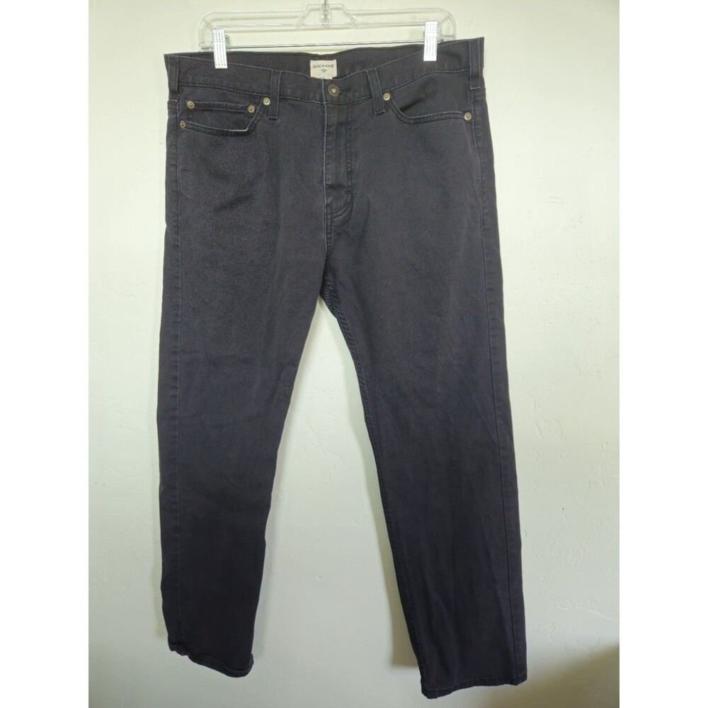 Levi's Dockers Men's Black Straight Fit Jeans, 34 X 30